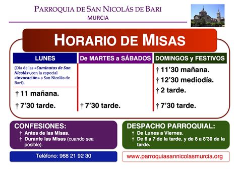 horario misas caravaca|HORARIOS DE MISAS Y CELEBRACIONES